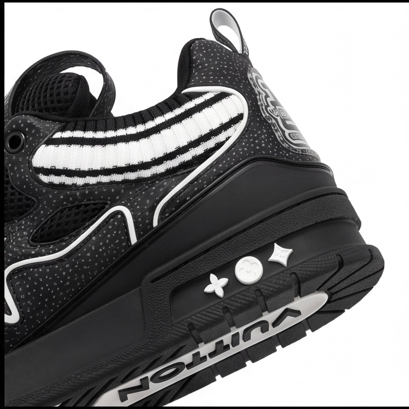 Noir Monogram Chunky Sneaker – Black Luxury Streetwear