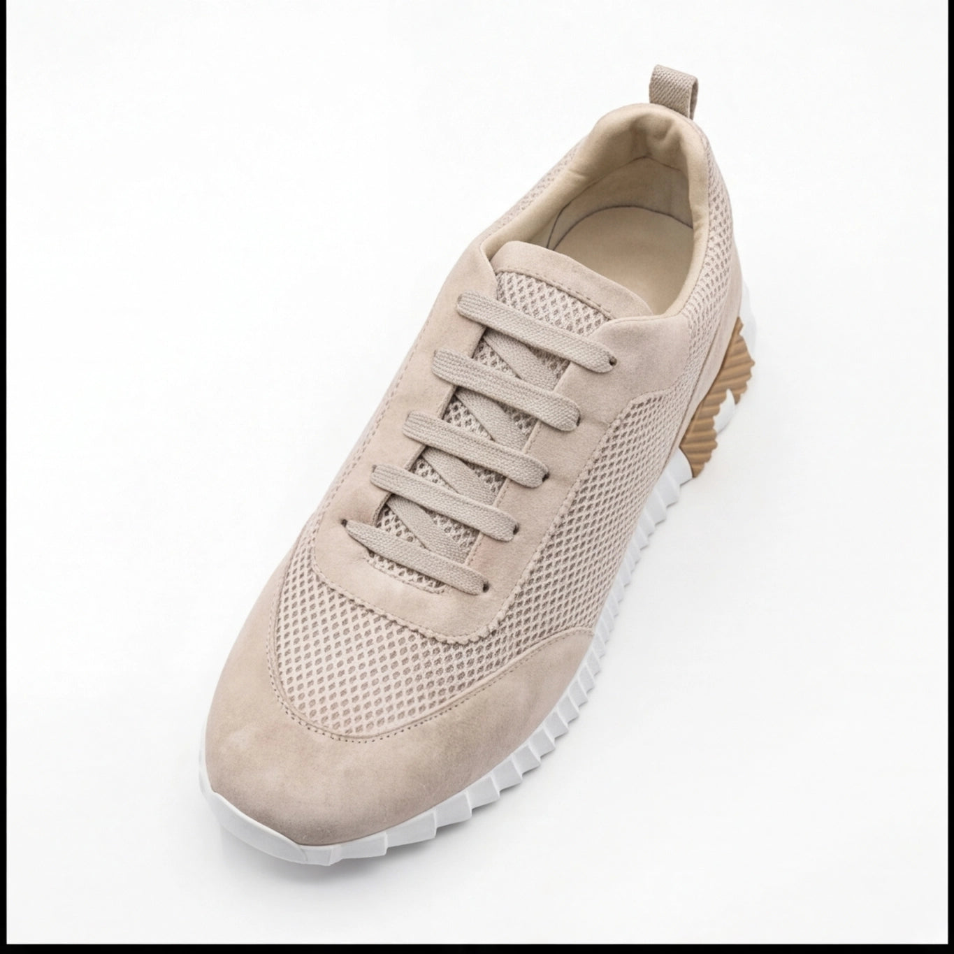 Hermès Mesh Suede Chunky Sole Beige
