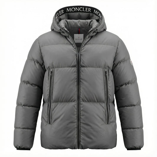 Moncler Urban Grey Hooded Puffer Jacket