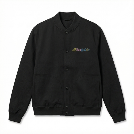 Louis Vuitton Men’s Black Bomber Jacket – Embroidered Logo