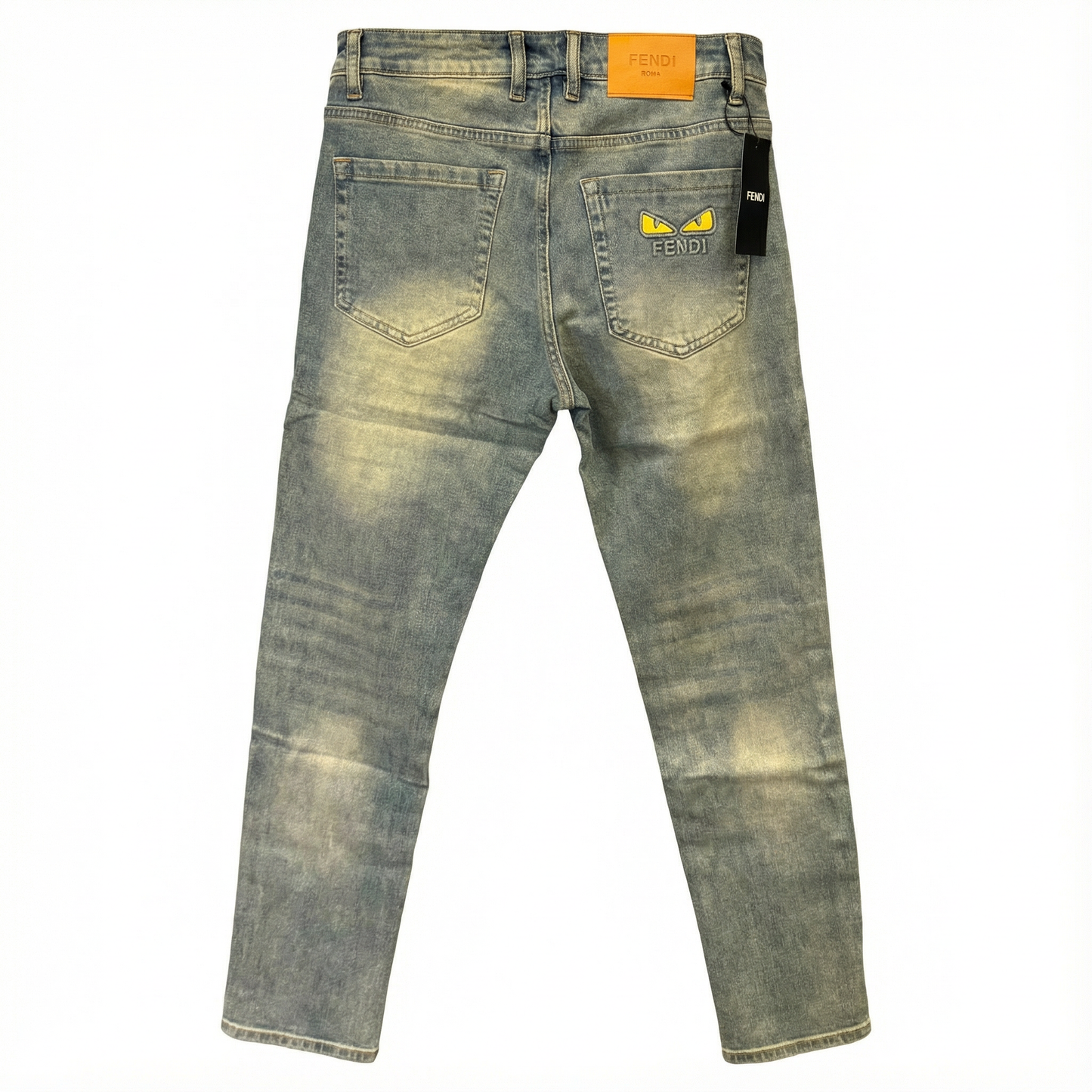 Fendi Premium Denim – Light Wash with Eyes Patch