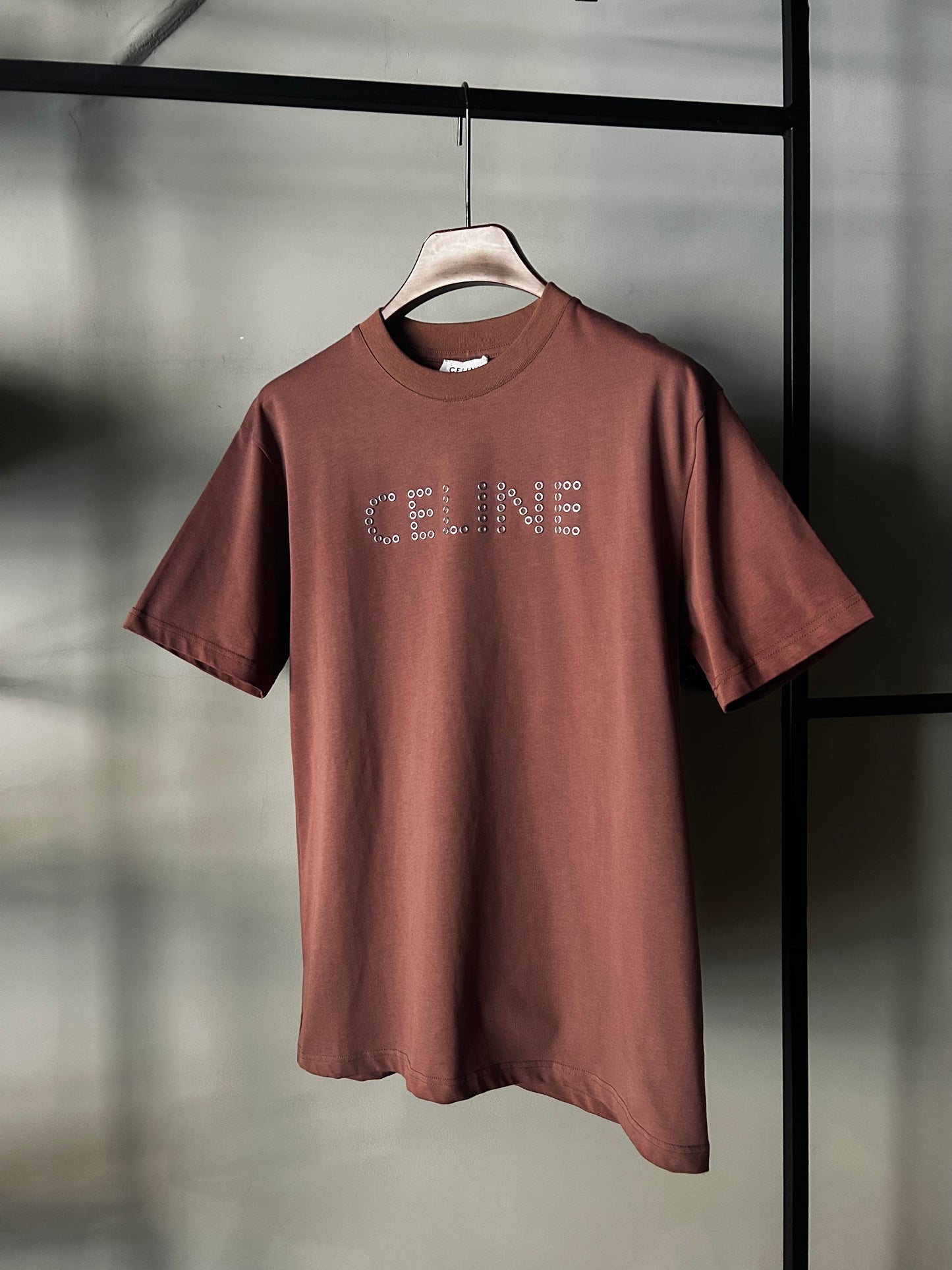 CELINE Embroidered Logo “Brick color"