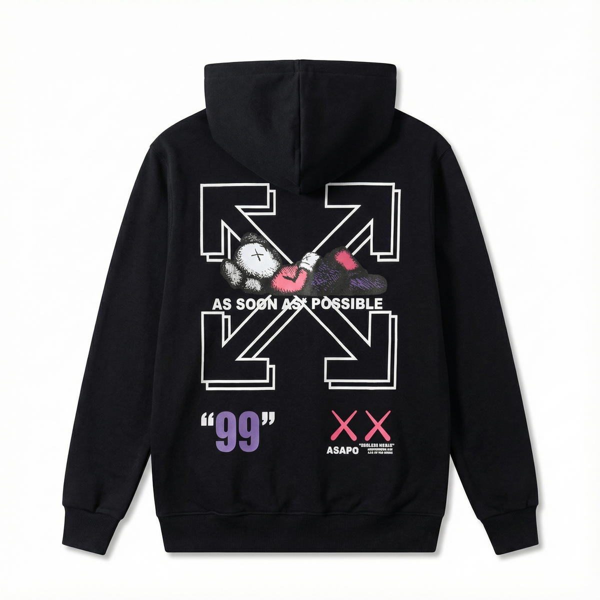 Off- white stamp Hoodie “dark blue”