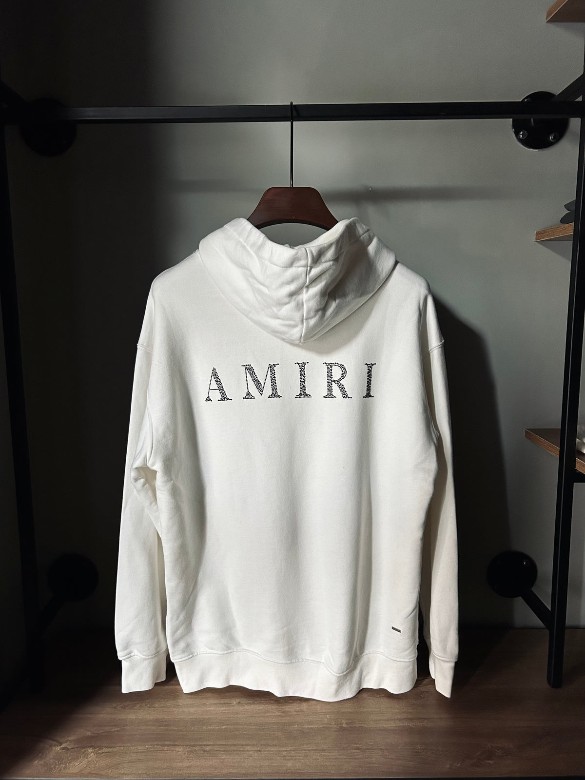Amiri Beaded Logo Hoodie “White”