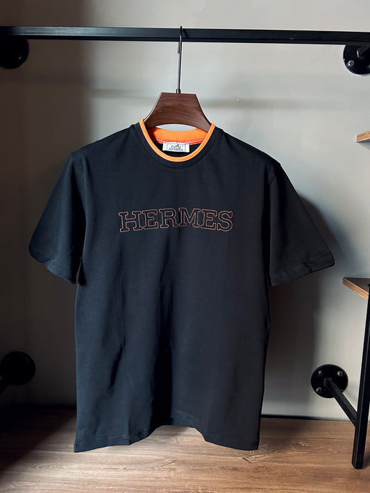 Hermes Embroidered Logo T-Shirt