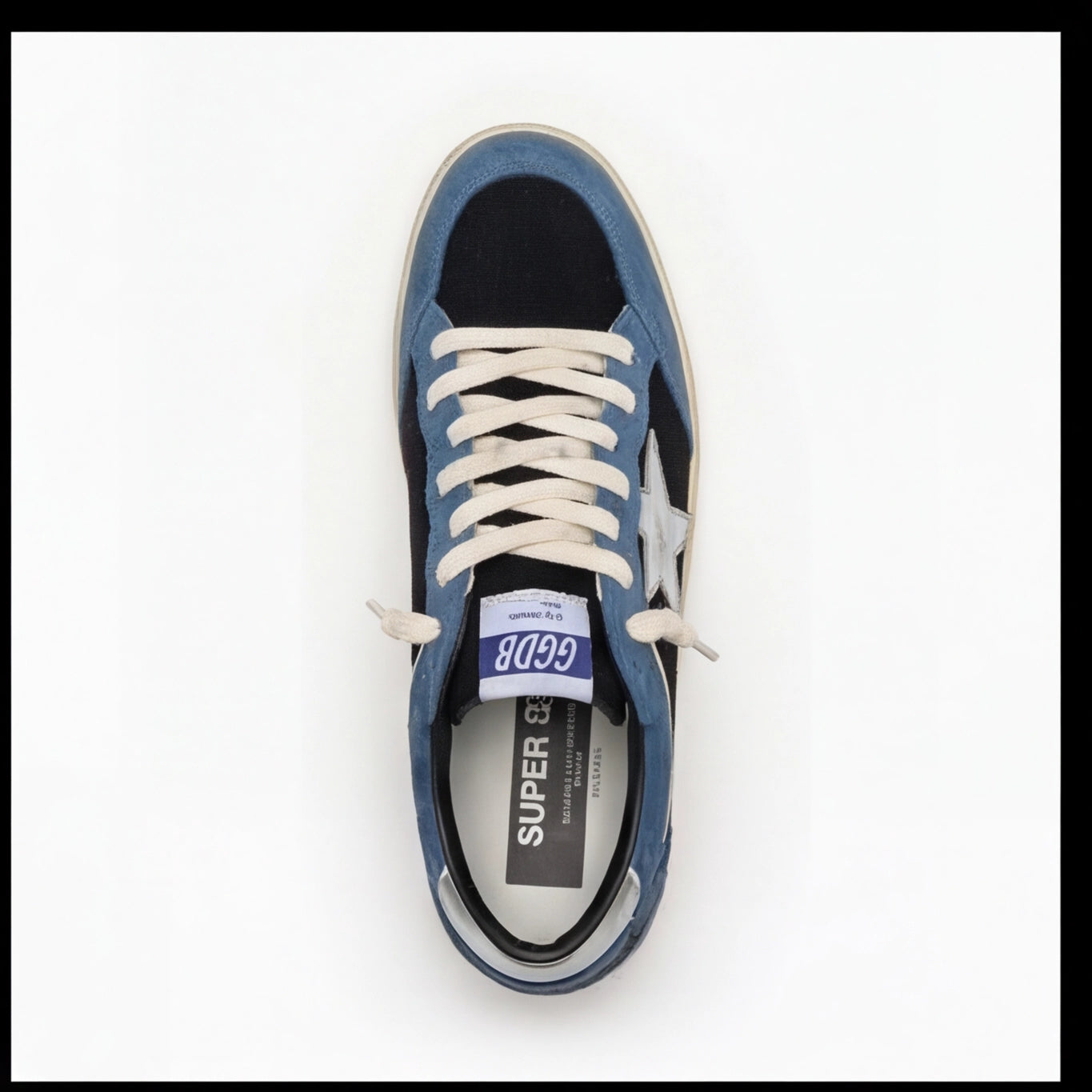 Silver Star Vintage Sneaker – Navy Black Edition