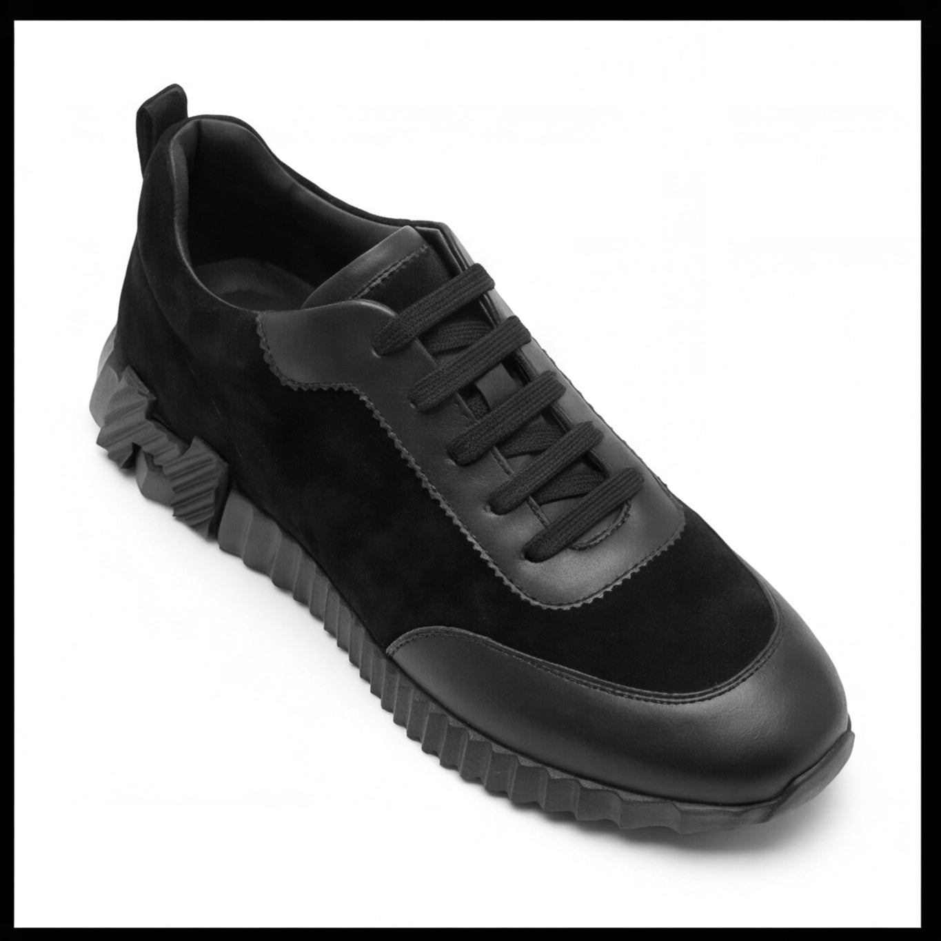 Hermès Black Premium Chunky Knit Sneakers