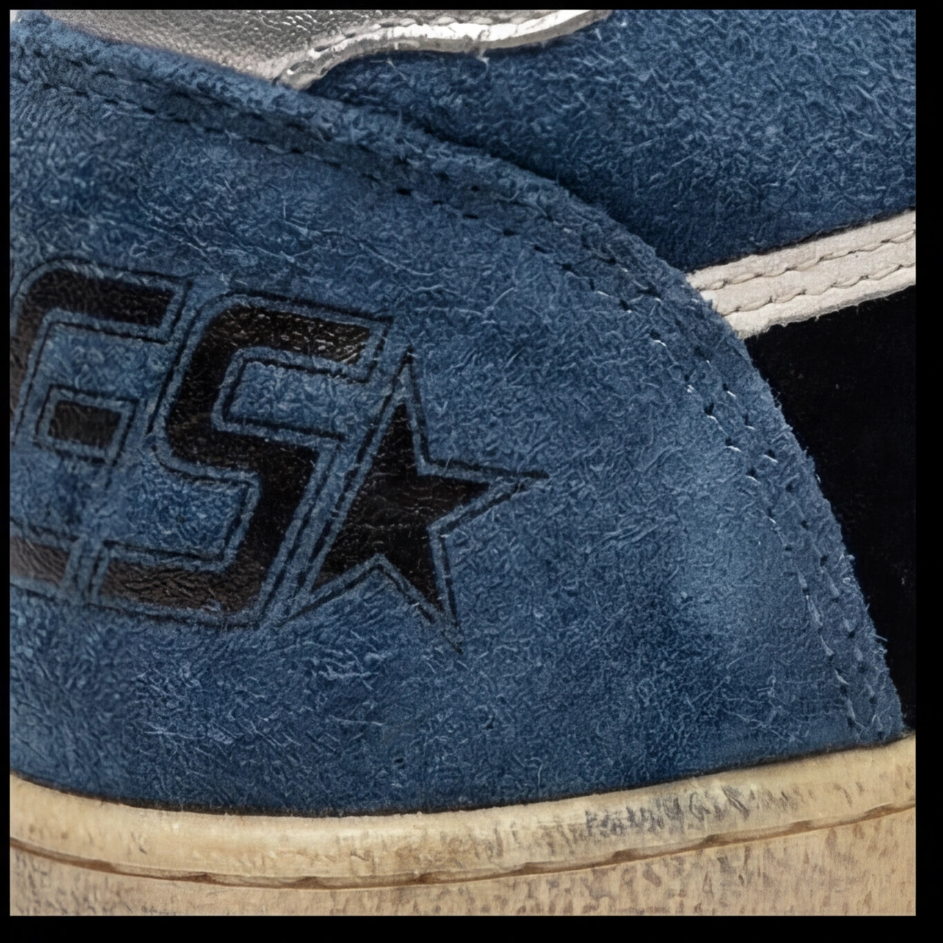 Silver Star Vintage Sneaker – Navy Black Edition