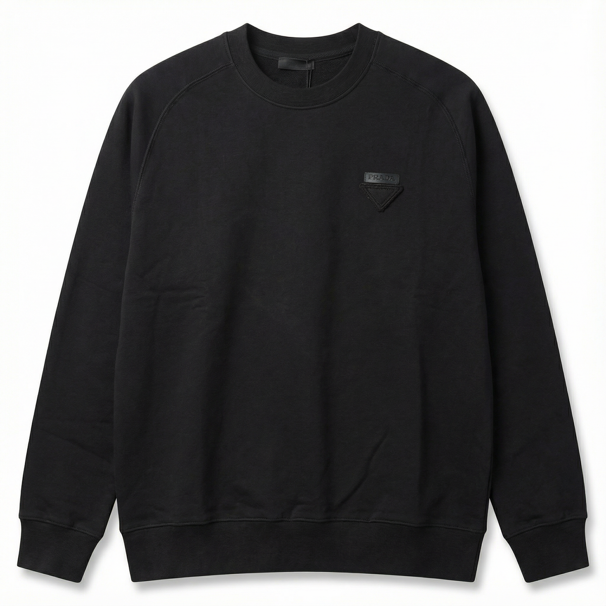 PRADA ripped-triangle faded cotton sweatshirt