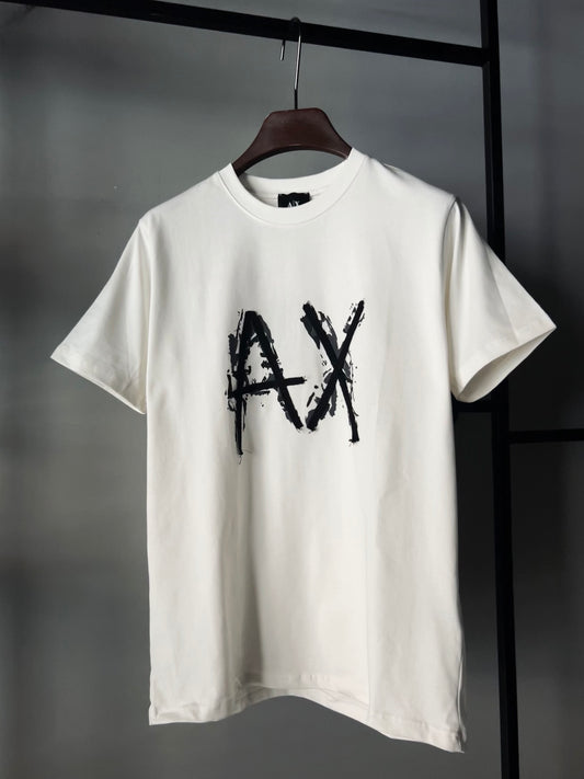 Armani Exchange Ribbon Logo Tshirt White