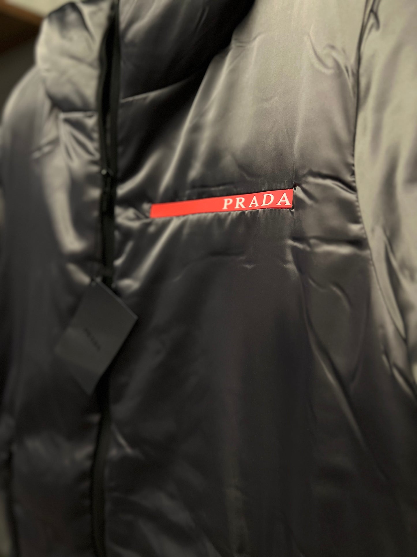 Prada heavy puffer jacket “silver”