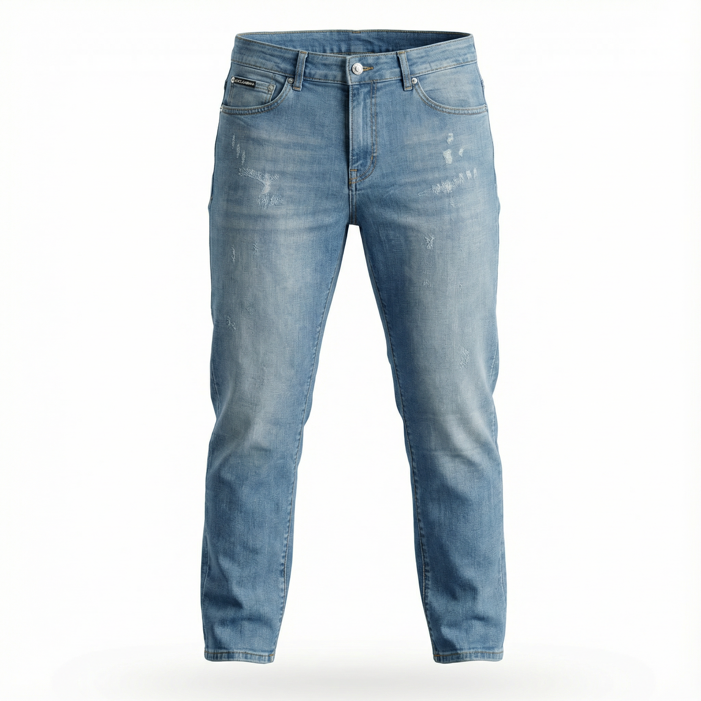 Dolce & Gabbana Signature Logo-Plaque Denim
