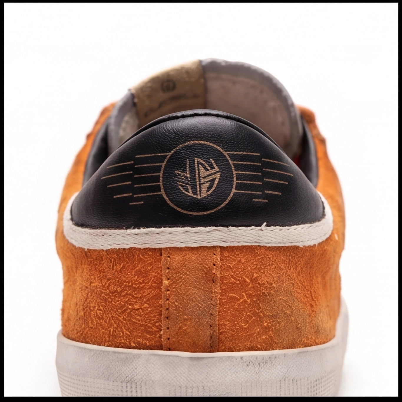 Urban Mesh Suede Sneaker – Orange & White