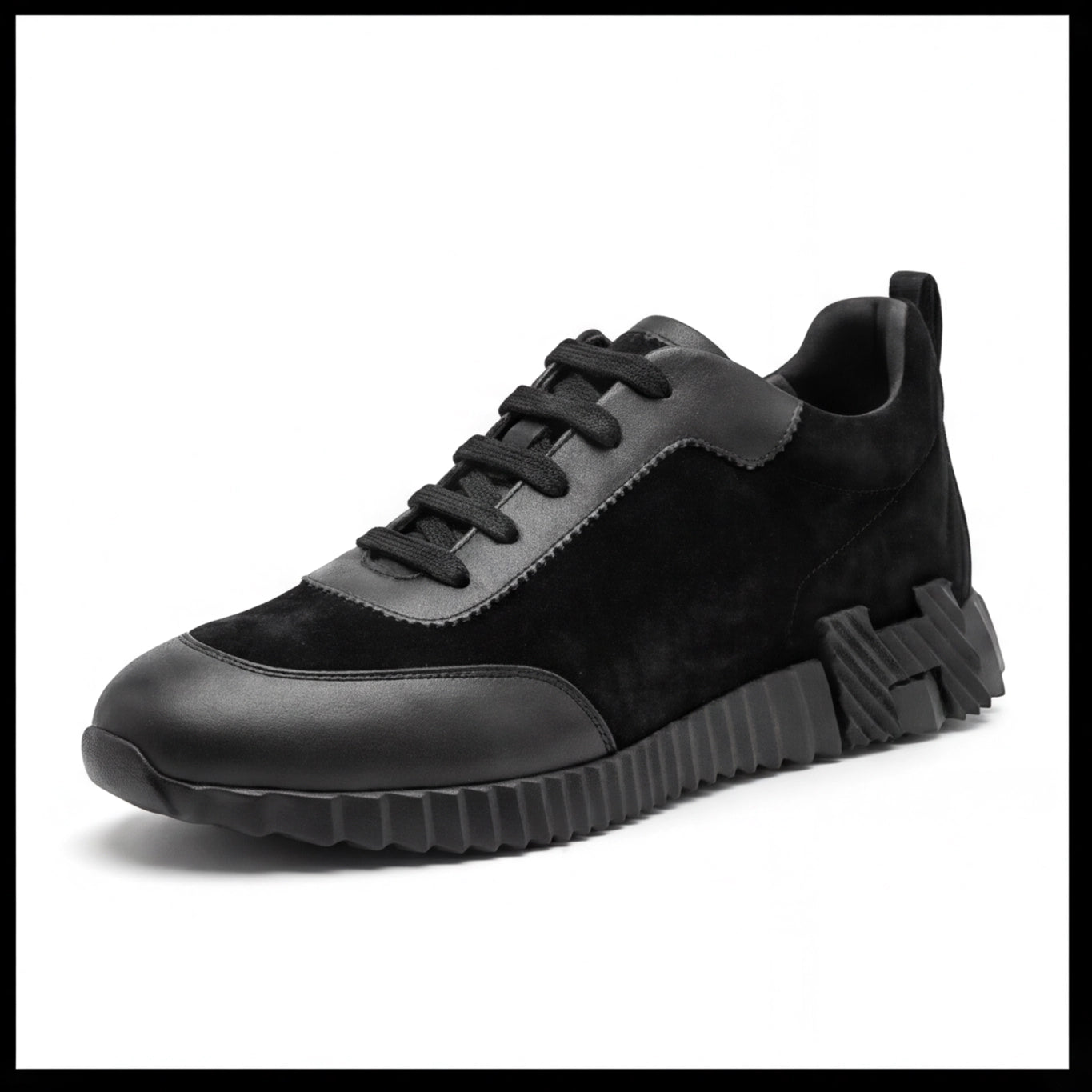 Hermès Black Premium Chunky Knit Sneakers