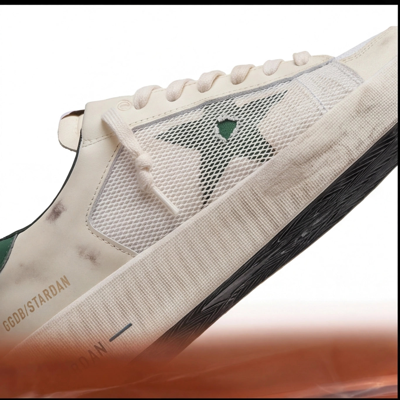 Golden Goose Stardana Mesh Vintage Cream Green