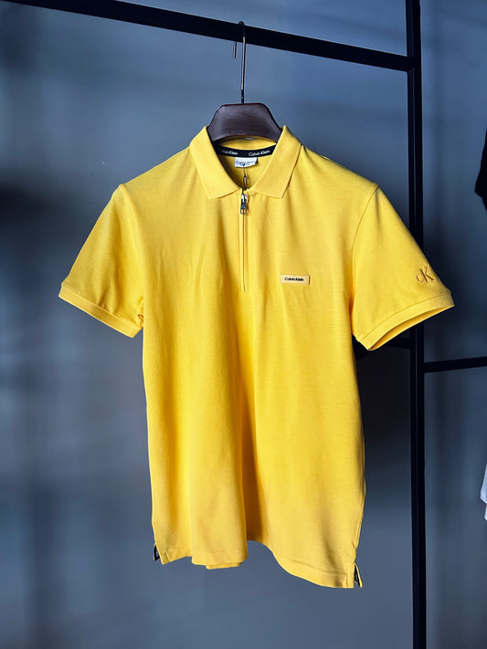 CALVIN KLEIN Slim Smooth Polo T-shirt Yellow