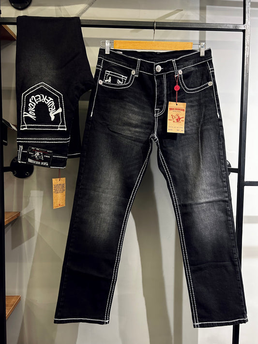 TRUE RELIGION RICKY SUPER T STITCH STRAIGHT JEANS