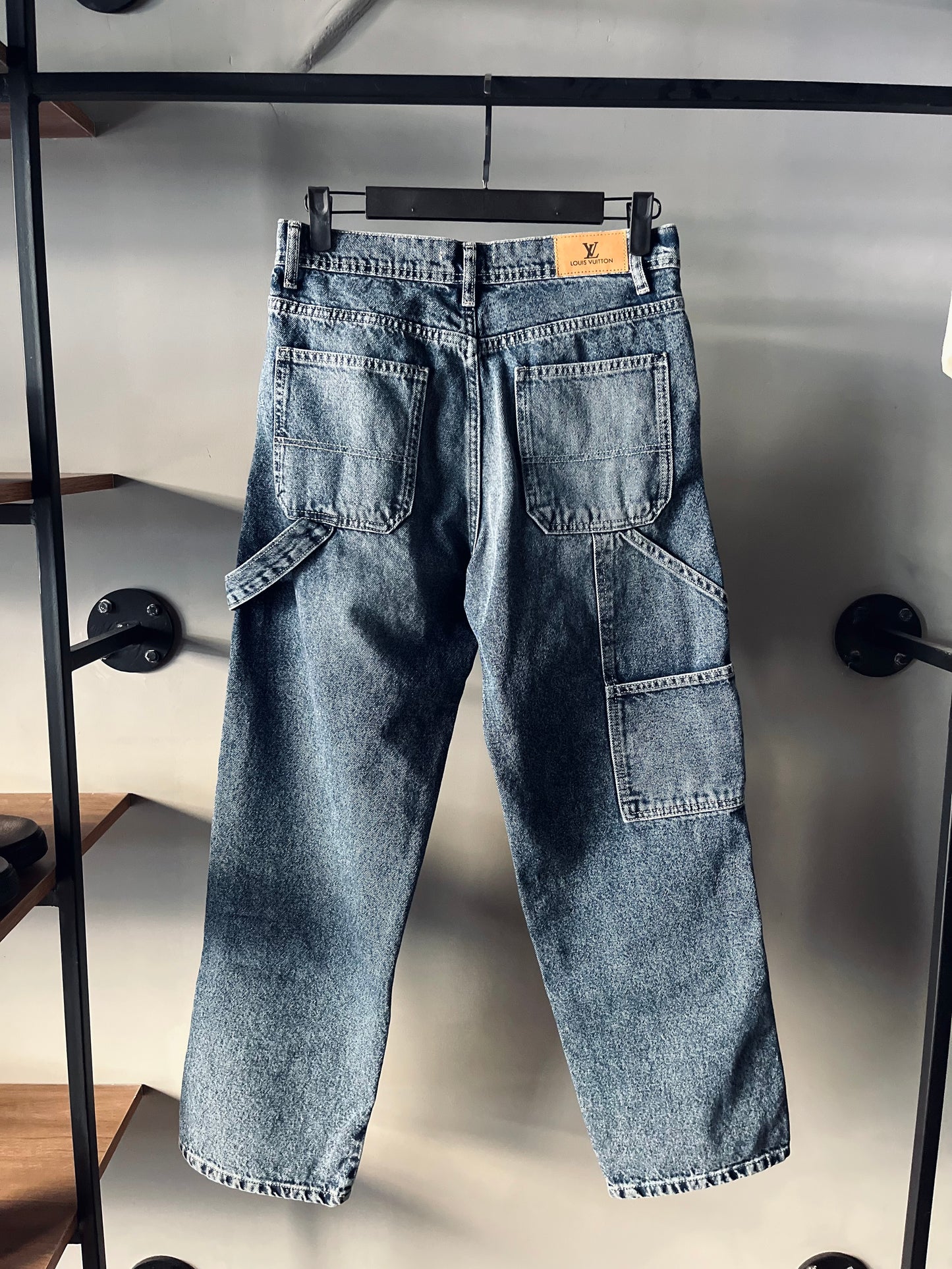 Louis Vuitton Monogram Denim wide leg jeans