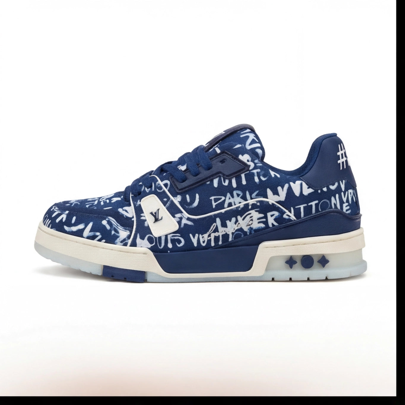 Navy Graffiti Monogram Sneaker