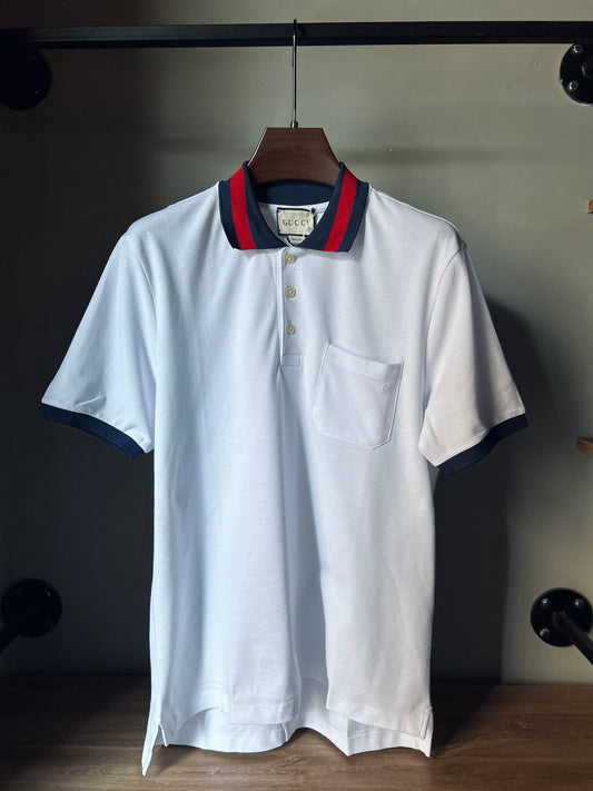 GUCCI Stretch cotton piqué polo T-shirt