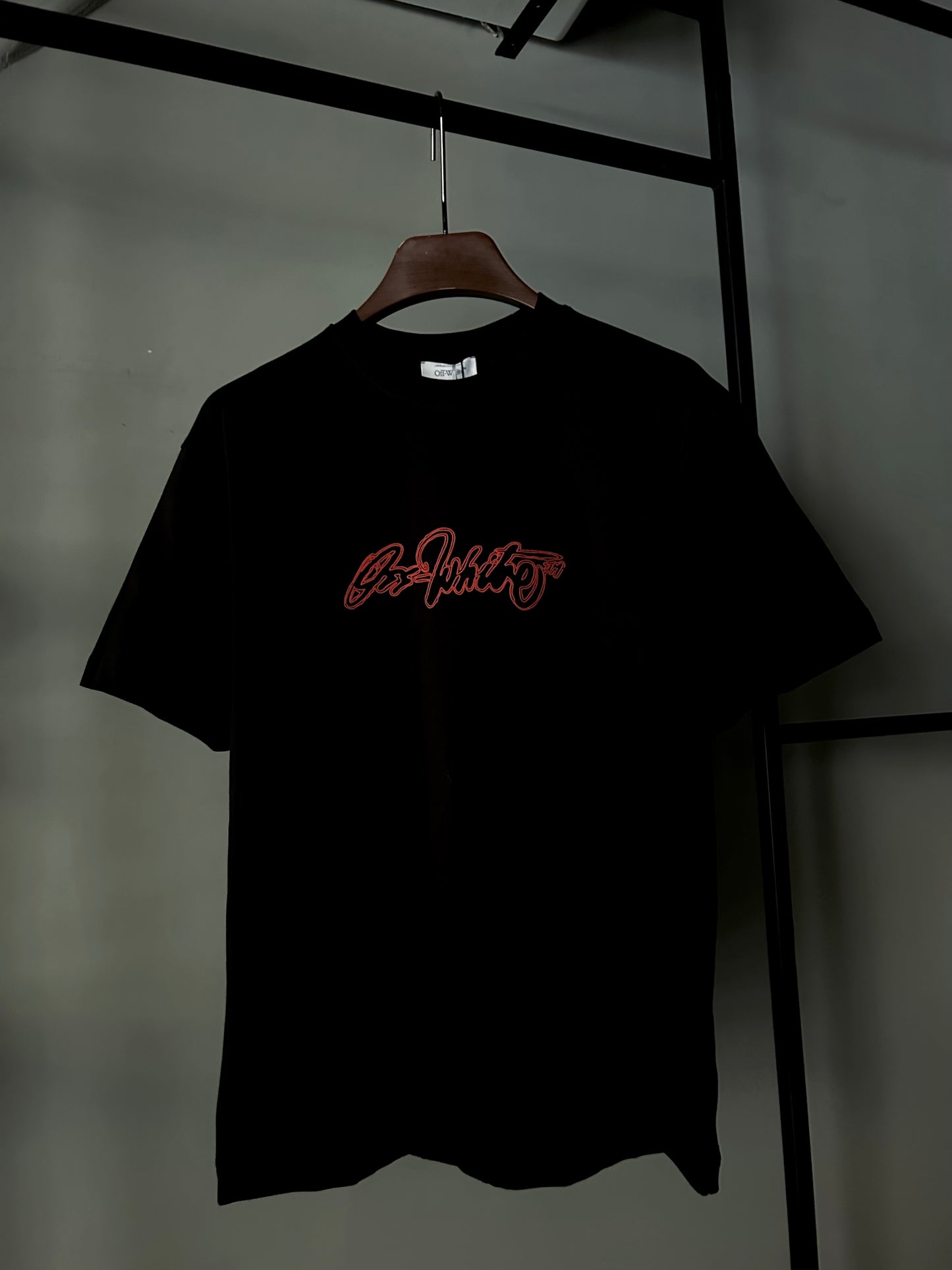 Off-White script outline skate T-shirt