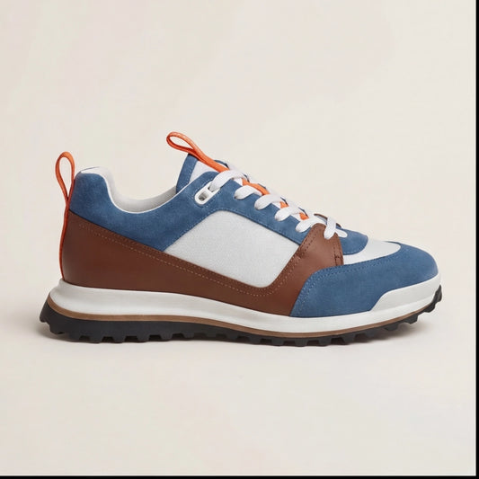 Hermès Trail Mix Suede Mesh Blue Brown