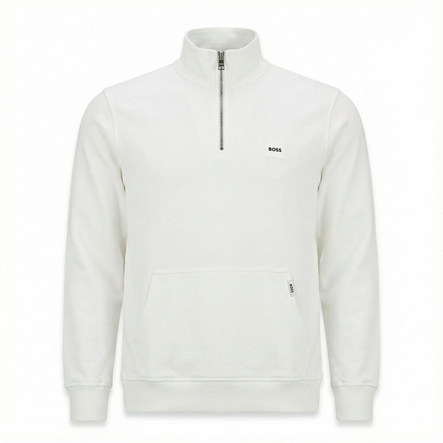 Boss Half Zip Sweatshirt White