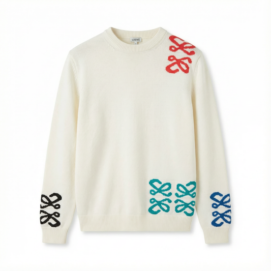 Loewe Off-White Logo Knit – Color Patch Design