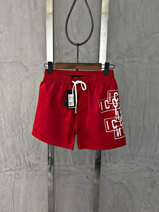 Dsquared2 Premium Swim Trunks – Graphic Red