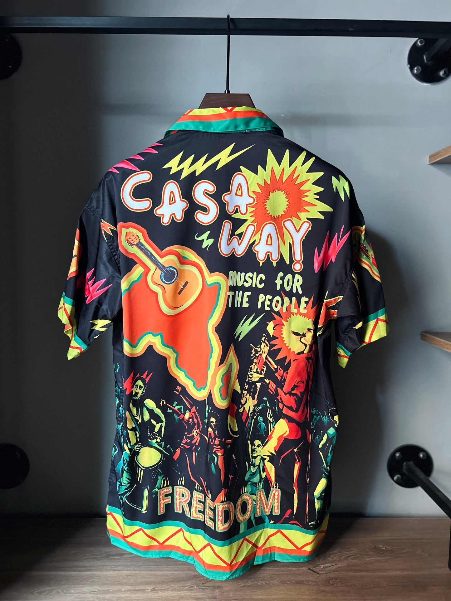 Casablanca Cuban Collar Short-Sleeve Shirt 'Music For The People'