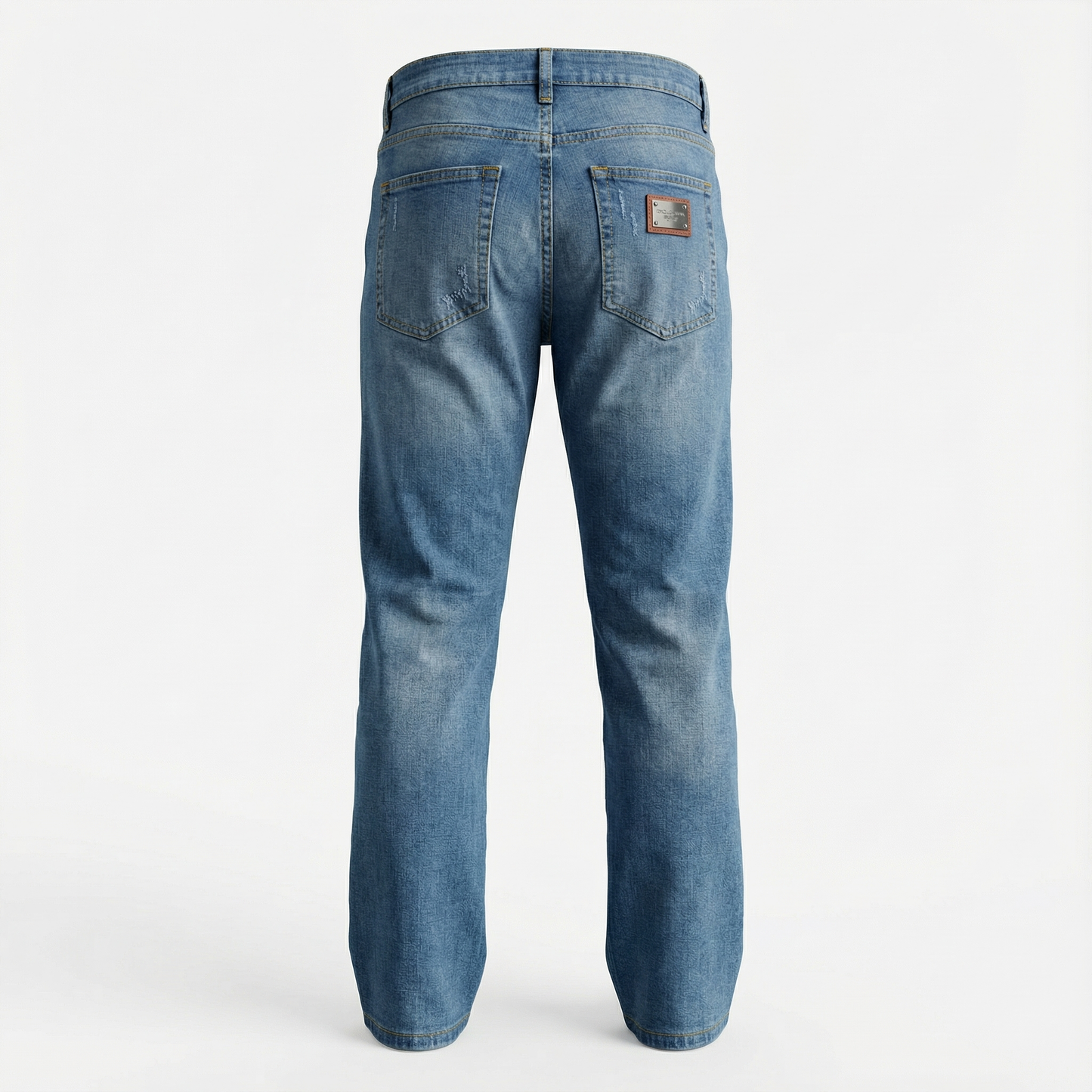 Dolce & Gabbana Signature Logo-Plaque Denim
