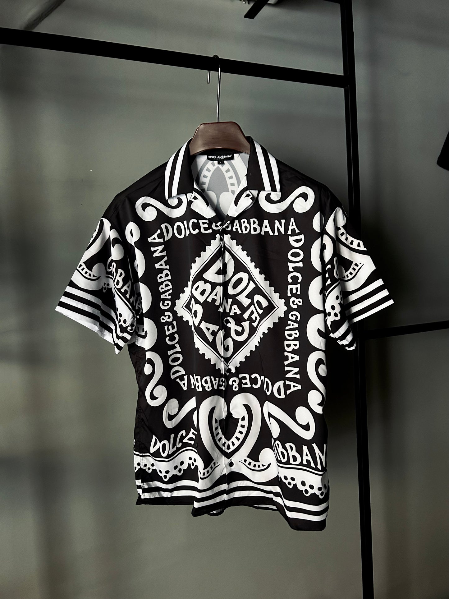 DOLCE & GABBANA Marina-print silk Hawaii shirtt