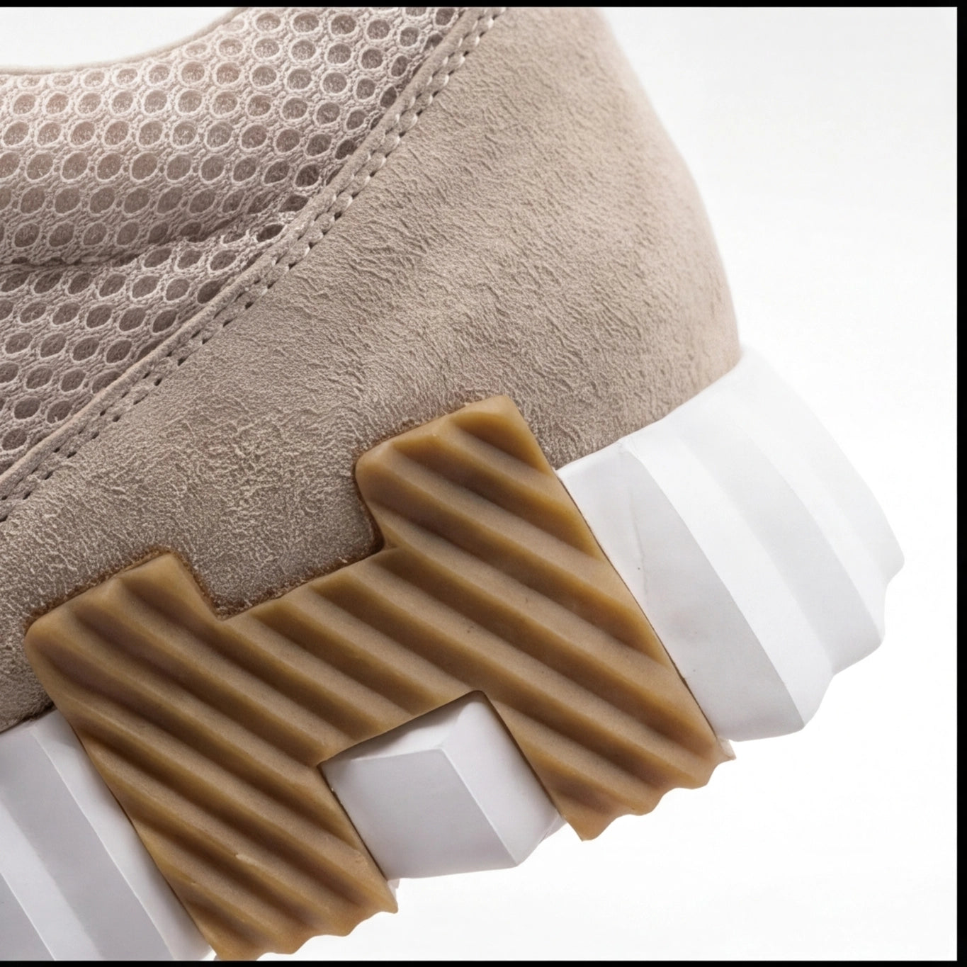 Hermès Mesh Suede Chunky Sole Beige
