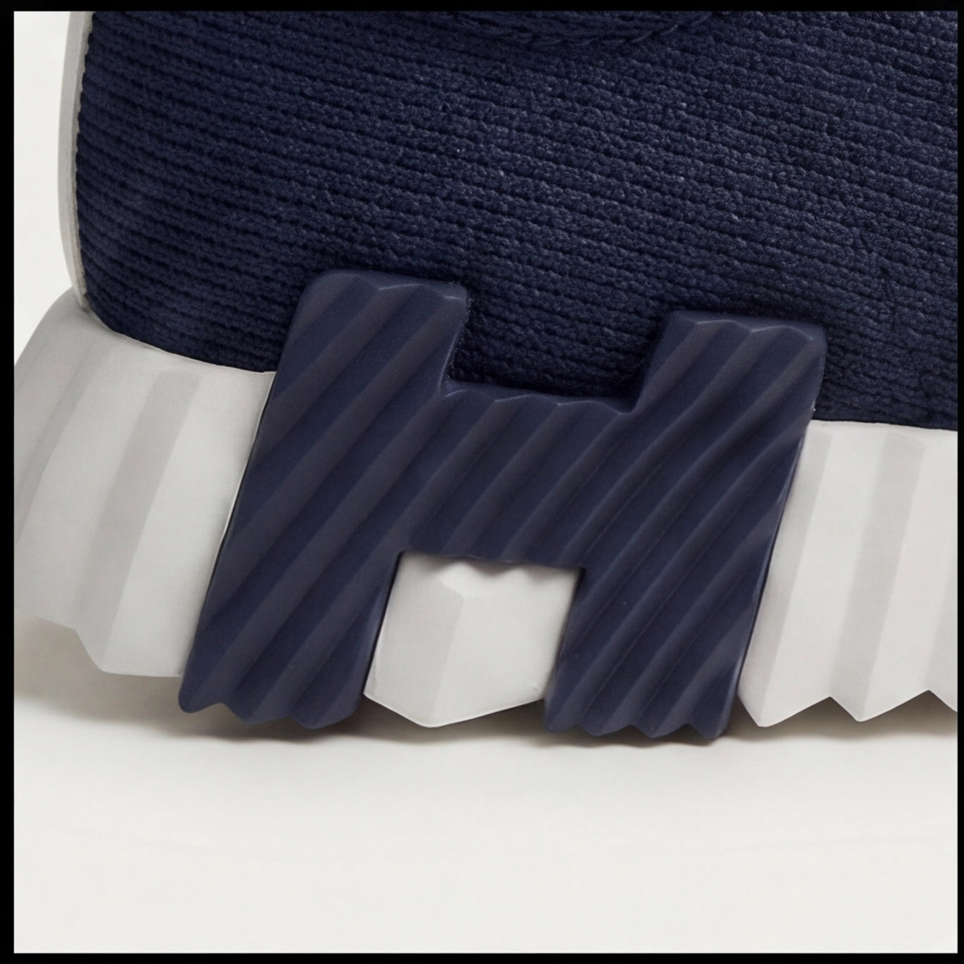 Hermès Knit Chunky Sole Sneakers Navy White