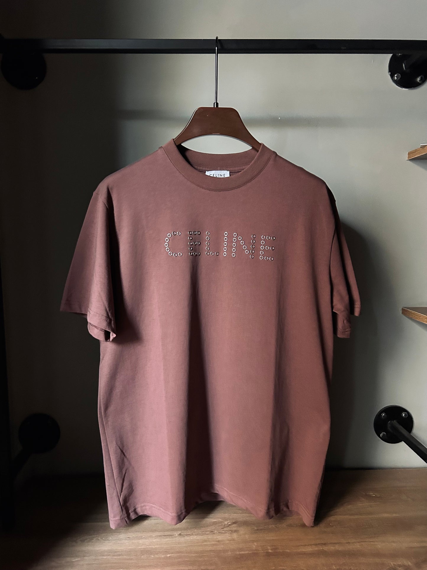 CELINE Embroidered Logo “Brick color"