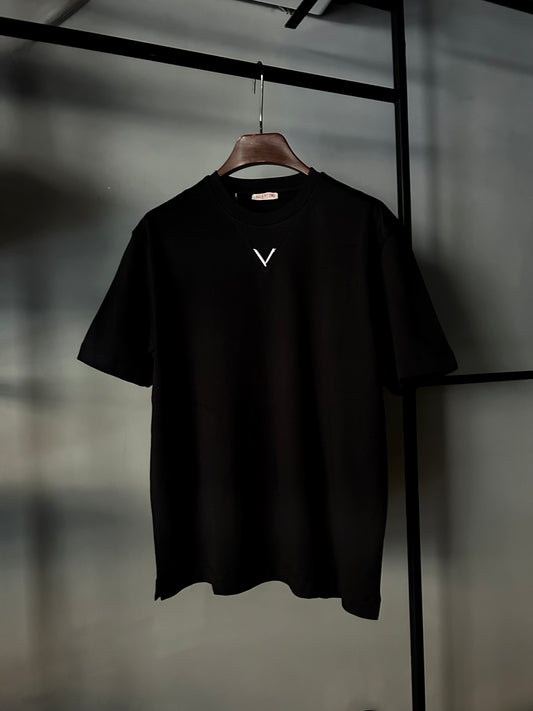 VALENTINO V Metal Logo T-shirt Black