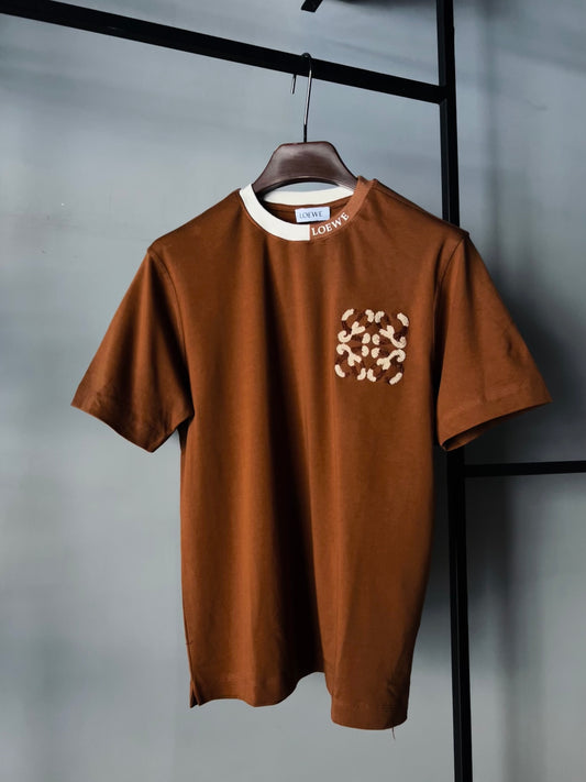 LOEWE Anagram Embroidered Logo T-shirt Brown