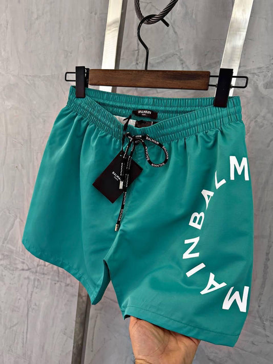 Balmain paris logo aqua Green
