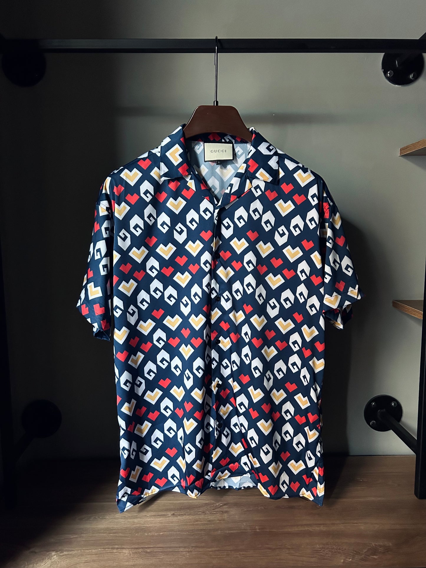 GUCCI Silk Square G Print Shirt