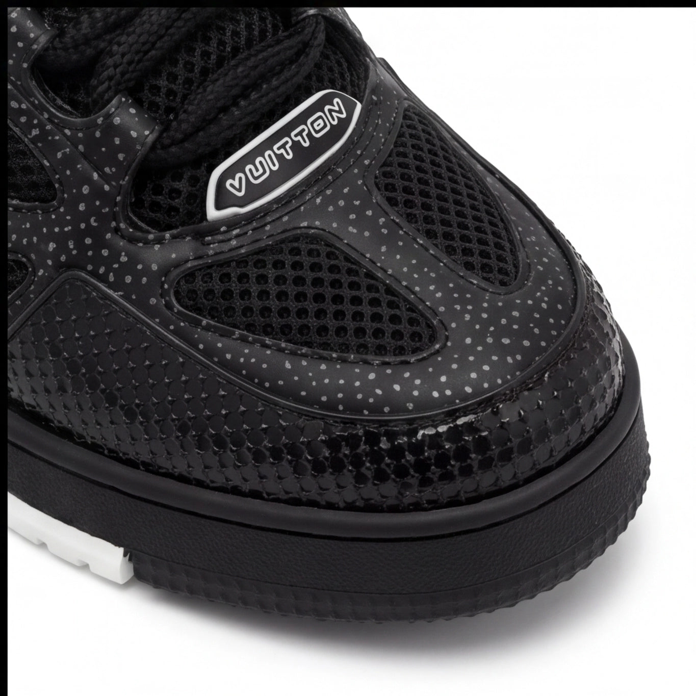 Noir Monogram Chunky Sneaker – Black Luxury Streetwear