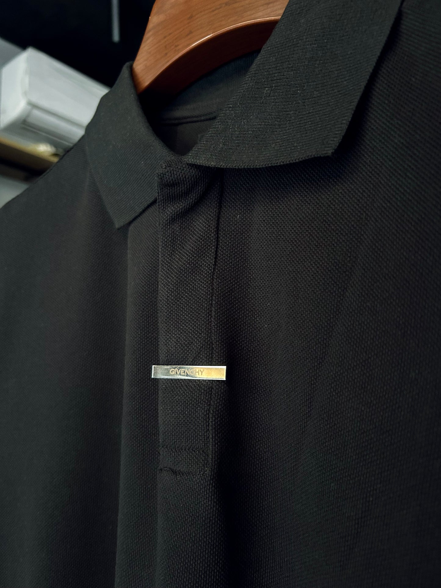 Givenchy Men's Classic Polo Shirt with Tie Clip