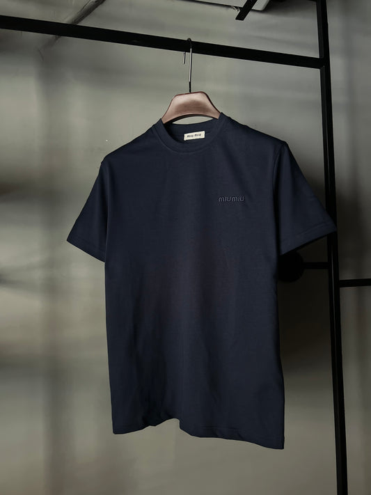 Miu Miu logo-embroidered T-shirt