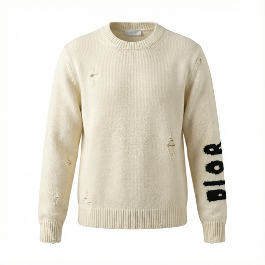 Dior Signature Sleeve Knit – Off White