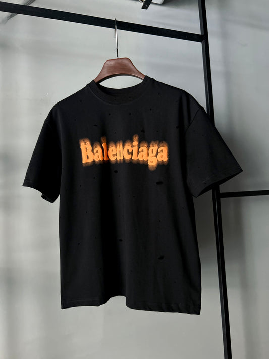 BALENCIAGA Ripped Oversized T-SHIRT Black