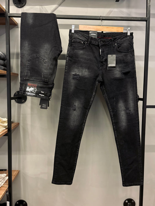 Dsquared2 CATTEN BROSS Slim fit denim jeans Black