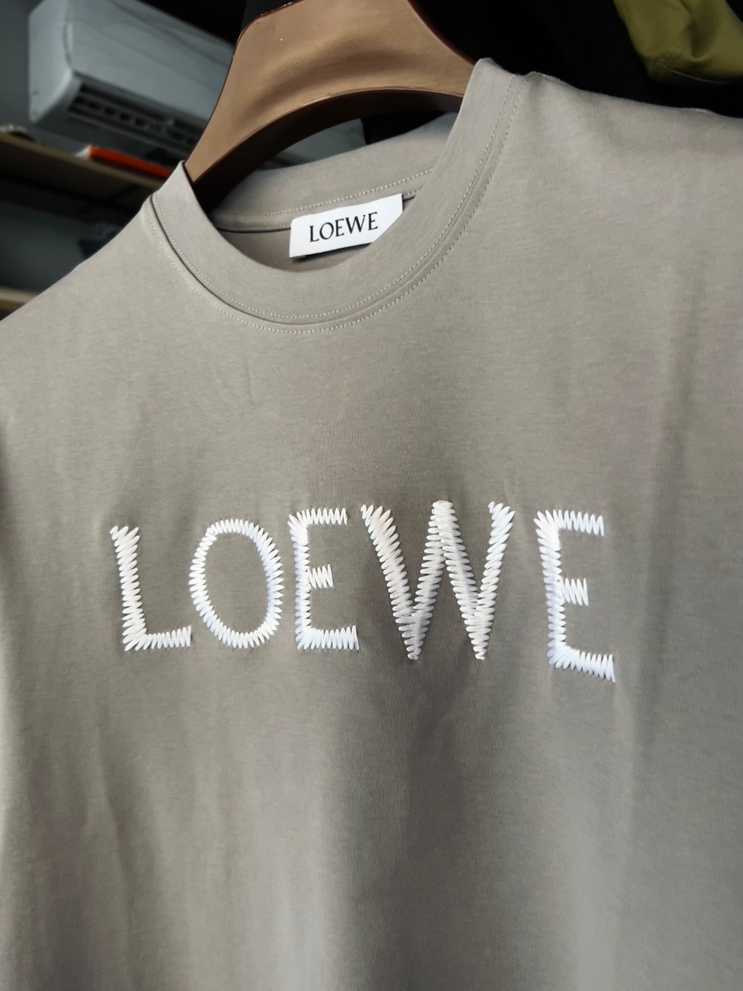 LOEWE Embroidered T-shirt Grey