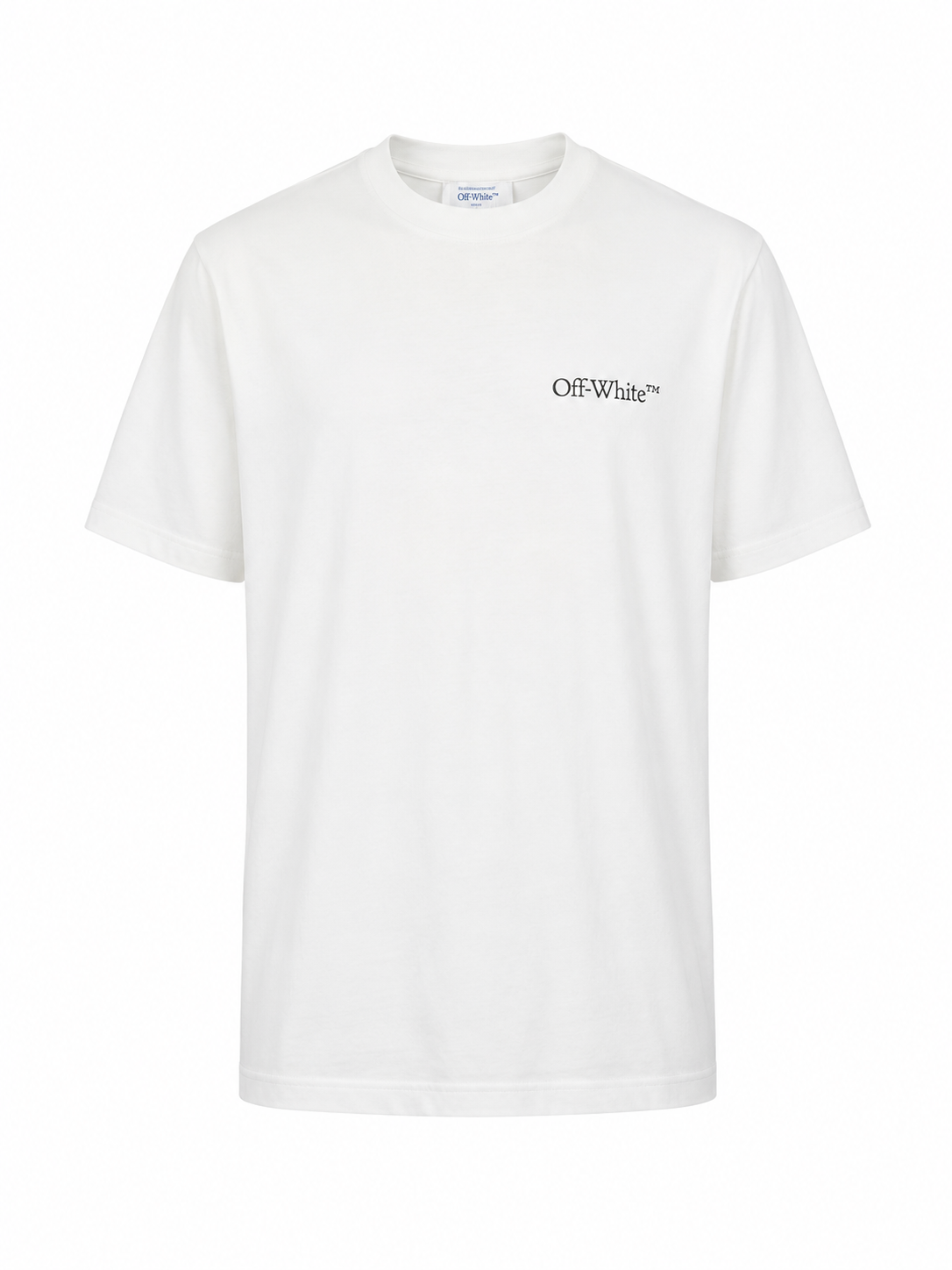 Off-White White Cotton T-Shirt with Arrow Back Print