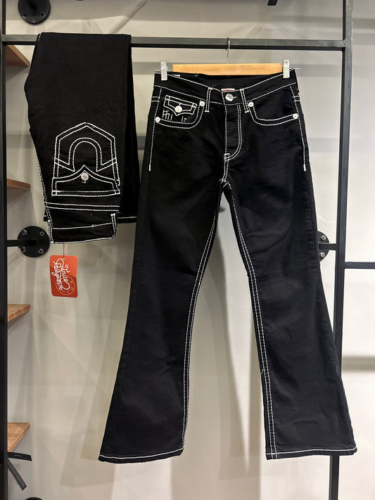 TRUE RELIGION VINNY ROPE STITCH STRAIGHT JEANS
