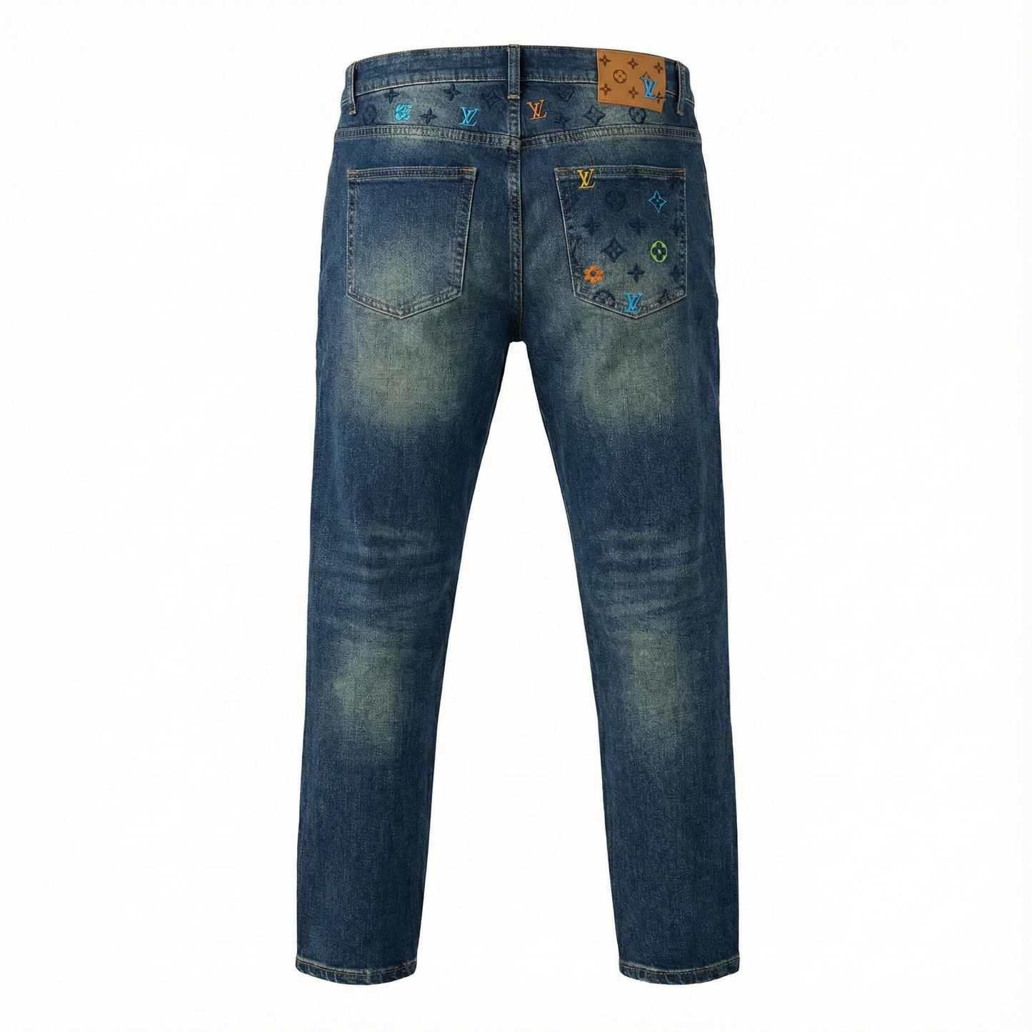 Louis Vuitton Multicolor Monogram Embroidered Denim