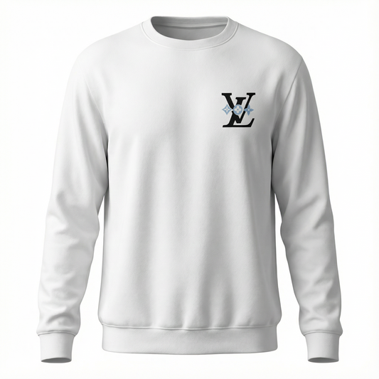 Louis Vuitton Blue Edition LV Logo T-Shirt – White